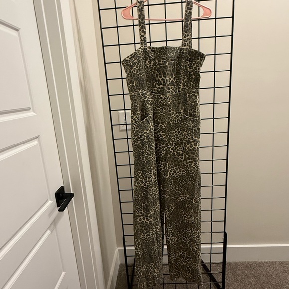 So Me Pants - Leopard Print jumpsuit overalls with Pockets